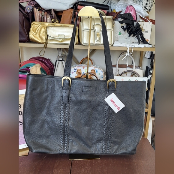 New Lucky Brand XL Black Tote Bag - Picture 6 of 6